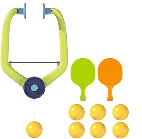 Door Pong Ball Game,Portable Hanging Table Tennis Trainer Set with Racket and Balls,Adjustable Hanging Table Tennis Exerciser.