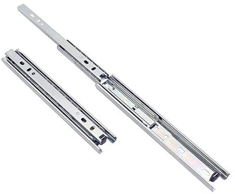 YCCYHQ Guias para Cajones con Cierre Suave y Montaje Lateral, 1 Par - Rieles Cajones de Cocina de Extensión Completa con Rodamientos de Bolas(10cm/4in)