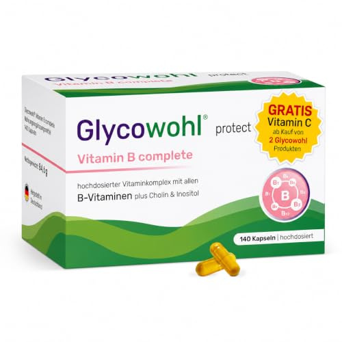 Glycowohl Vitamin B Komplex hochdosiert – alle 8 B-Vitamine, 140 Kapseln