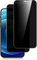 Yisica 2 Pièces Protection d'Écran Anti-Espion pour iPhone 12/12 Pro avec Protection d'Objectif de Caméra, Film en Verre Trempé (Noir)