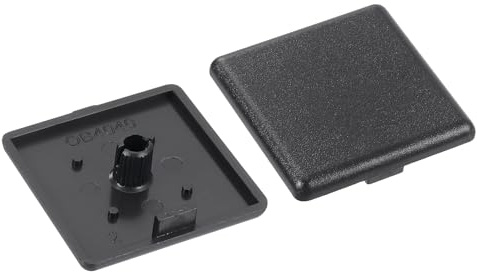 sourcing map 6Pcs Extruded End Cap Nylon, 40x40mm T-Slot Aluminum Profile 4040 European Standard End Cap Extrusion Plug for Trolley, Fish Tank Rack, Storage Rack, Black