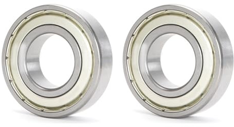 HAISHANG 2 Stück 6203ZZ Kugellager 17mm x 40mm x 12mm,Rillenkugellagern Chromstahl mit Metall Double Shielded Dichtung für Skateboards,Roller,Drehbänke