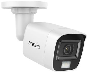 ANNKE Cámaras De Seguridad 3K con Cable, Cámaras CCTV Adicionales Inteligentes TVI Dual Light para con Micrófono Integrado Y Visión Nocturna En Color, Cámara Bullet IP67 para Vigilancia del Hogar