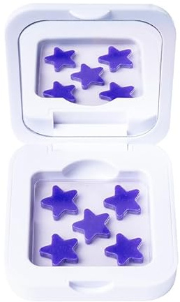 Purple Star Patches - DWUENT 25 Pcs Star-Shaped Hydrocolloid Pimple Patches in White Box, Cute Acne Patches for Face to Absorb Fluid & Reduce Redness