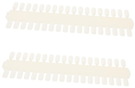 WOONEKY 72-color Nail Tip Palette 2pcs Single-sided Natural Nail Display Board for Polish Practice and Art Training Stand for Salons