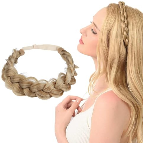 Extensions Haarband Haarreifen Zopf Geflochten Classic Chunky Wide Plaited Wedding Fluffy Braids Wig Women Girl Beauty Accessory Women Headband Hair Bands