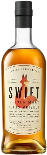 Swift Single Malt Texas Whiskey, Oloroso Cask, 43% ABV 75cl, Made in Texas