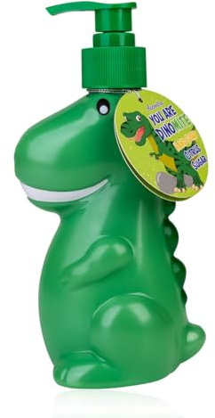Seifenspender Kleiner Dino Dinosaurier 300 ml - Flüssigseife im Pumpspender, Duft Green Apple, Seife für Dino -Liebhaber, Handseife, Ostergeschenk, Wichtelgeschenk