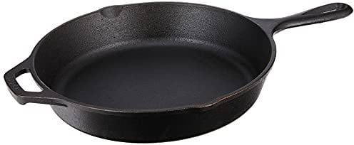 Lodge Wildlife Series Bratpfanne mit Hirschszene aus Gusseisen, 26 cm, Schwarz