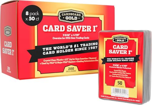 Card Saver 1 - Semi Rigid Card Holder for PSA/BGS Graded Card Submittions - 50ct Pack