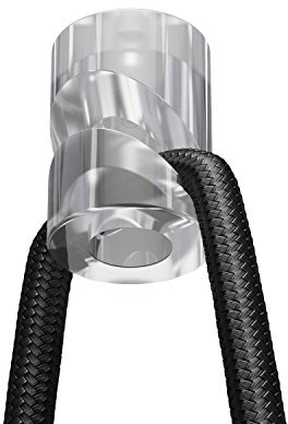 3x Stück - Aufputz-Kabelhalter für Textilkabel, Affenschaukel, Decken- und Wandpin - Transparent