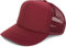 styleBREAKER Unisex 5-Panel Trucker Cap mit Mesh-Einsatz | verstellbares Basecap mit Click Snap Verschluss | luftiges Netz Cap für Damen und Herren, Farbe:Weinrot