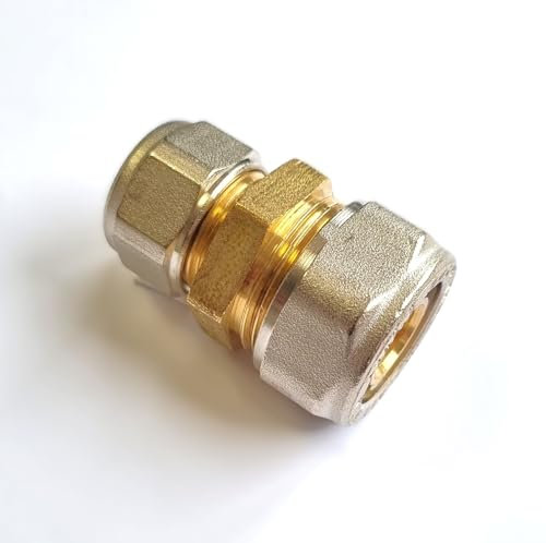 H2O-Flex® Schraubfitting - Kupplung reduziert 26 x 3,0mm- 16 x 2,0mm Klemmringverschraubung für Aluverbundrohr und Mehrschichtverbundrohr DVGW