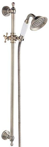 Retro Nostalgie Messing Antik Metall Kunststoff Duschsäule Duschsäule Schiebekopf