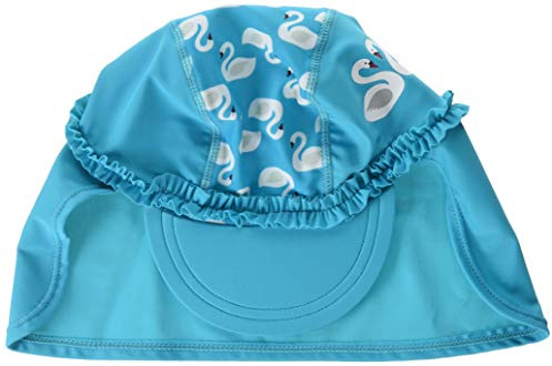 Playshoes Baby - Mädchen UV-Schutz Mütze Schwäne 461238, 15 - Türkis, 53