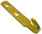 The Home Fusion Company J Shape Heavy Duty Picture/Mirror Hooks - 2 Hole Electro Brass Various Pack Sizes