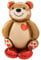 (PKT) Airloonz: Big Cuddly Teddy Foil Balloon P70 (34/86cmx 48/121cm)