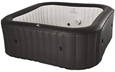 Vito Latest Mspa Portable Hot Tub Square 6 Persons Outdoor Bubble Spa Pool Inflation Smart Filtration, UVC Sanitization Technology, 36 Degree Quick Heating