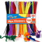 SOL 120pk Long Pipe Cleaners 30cm in Assorted Colours - Flexible Pipecleaners Chenille Stems for DIY Arts & Crafts - Soft and Bendable - Ideal for Kids' Creative Projects, School, and Playtime Fun