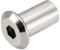 M8x16 Tuercas cilíndricas, cabeza hueca, tuercas hexagonales de cabeza plana Allen hexagonales de inserción para muebles, tuerca manga de llave Alan galvanizados para pernos de 8mm (50 pack)
