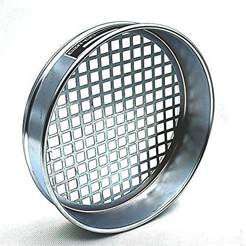 JINGERL Ghel Sieve Sieve Foro quadrato Stone Setacci Laboratorio Setaccio standard Setaccio Coperchio Chrome e fondo Diam.Apertura 20 cm 0.075-90mm. (Size : 19 mm)