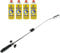 Weed Burner + 4 Butane Gas Canisters - Killer Wand Blowtorch Garden Outdoor Weeds Grass Moss Fungus Auto Ignition Adjustable Flame Flame Thrower | 8 Gas Bottles - Weedkiller