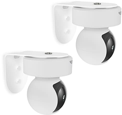 Zwolf Metal Wall Mount for Kasa Indoor Pan/Tilt Smart Security Camera, Upside Down or Upright Your Camera on Any Wall You Want, Get Any Viewing Angles (NOT Included Camera) (Pack of 2)