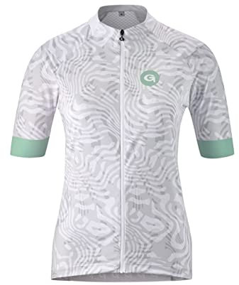 Gonso Scalette Kurzarm Full-Zip Fahrradtrikot Damen weiß