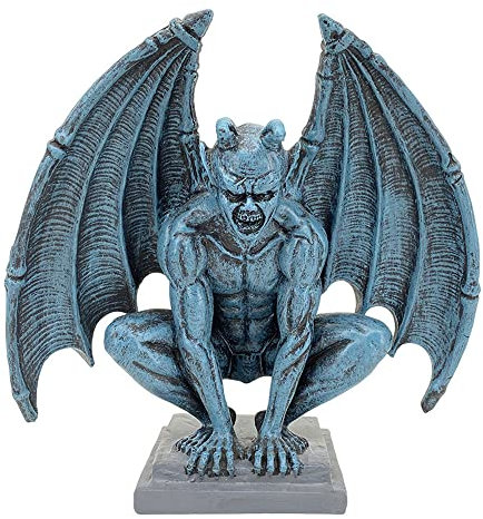 Romeeton Gargoyle Statue Resin Angel Sculpture Winged Devil Figure Craft Model Home Decoration