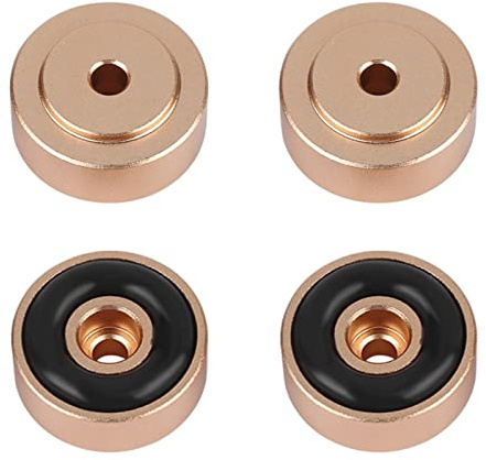 Piedi per Altoparlanti Piedi per Giradischi Lega di Alluminio 4 Pezzi 20 * 8 Mm Piedi per Amplificatore in Lega di Alluminio Cuscinetti per Amplificatore Ammortizzatore Piedi Oro (Oro)