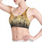 Howilath Damen Sport BH für Yoga Gym Wireless Padded Bras Vest Thick Strap Crop Top Stripe Skull Aztec Tie Dye, Spinnennetz, XL