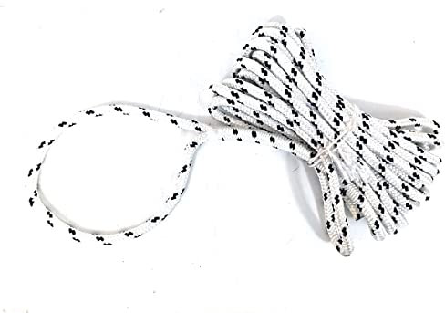 DAHLMANN® Festmacherleine 10 mm x 10 Meter Weiß-Schwarze Streifen mit gespleißtem 30 cm Auge