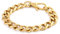 Akitsune Militium Kettenarmband | Panzerkette Glieder Damen Herren Metal Armreif Armband - Gold 18cm
