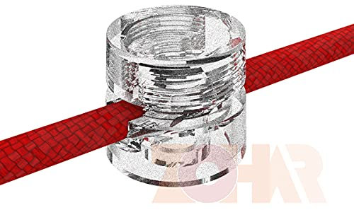 ZOHAR 12 Stück Zweiteilige Wand- und Deckenpins Transparent für Textilkabel Deckenbefestigung Affenschaukel Aufputz-Kabelhalter für Lampe DIY mit Schrauben und Dübeln