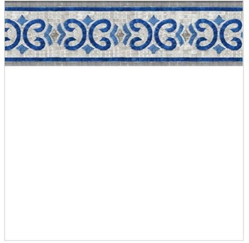 Liner Piscine 75/100 Blanc avec Frise Oxford Dia 4.60m H 1.30m