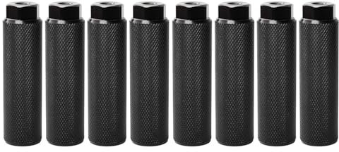 Goorvoucs 8Pcs Fahrradrasten, Aluminiumlegierung Anti-Skid Bleifuß Fahrradpedale BMX Pegs für Fahrrad Radfahren Hintere Stunt 3/8 Achsen