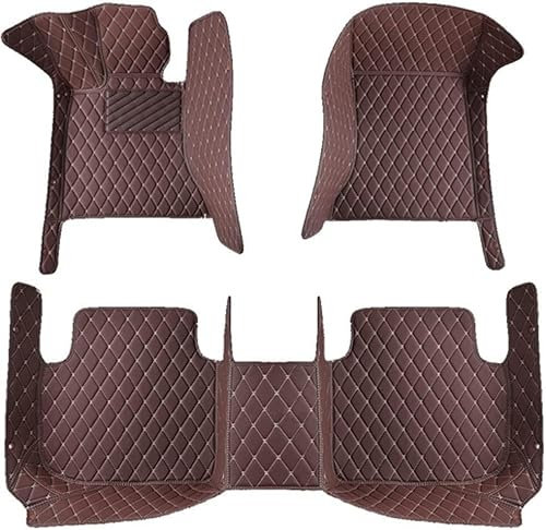 KAEW Auto Benutzerdefinierte Fußmatten für Audi S4 2018 2019 2020 2021 2022 2023 2024 2025 (LHD), Allwetterschutz Fussmatten Wasserdicht Anti Rutsch Full Set Upgrade Beutelrand,E-Coffee