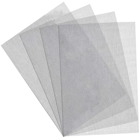 4 Stück Drahtgeflecht, 304 Edelstahl, feine Drahtgitterplatten, 20 Maschen, Metallgitter, Mehrzweck-Maus, Nager, Insektennetz für Lüftungsschlitze, Haus, Küche, Garten (31 x 21 cm)