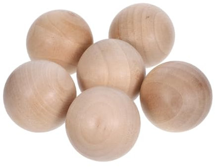 WEKADRIN 6stücke Holzkugelstopper Für Glasbehälter Ersatzverschlüsse Aus Holz Runde Kugelkorken Für Karaffe Weinflasche Vorratsbehälter