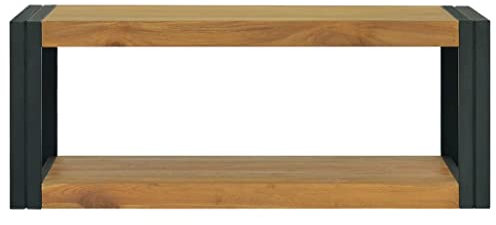 Wand-Badregal 90x45x35 cm Massivholz Teak Mutfak Dolabı Vitrinenschrank Küche Aktenschrank Küchenschränke für Küche Arbeitszimmer Wohnbereich Abstellraum