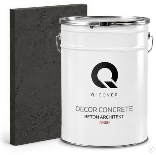 Q-COVER Beton Architekt Anthrazit 15KG — Gebrauchsfertig, Für Innen, Deko