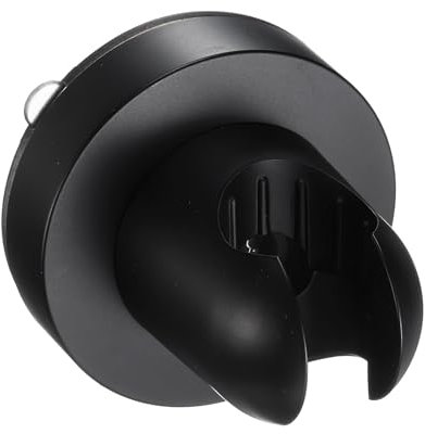sourcing map Soporte para cabezal de ducha, soporte para cabezal de ducha con ventosa (negro)