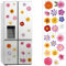 JEYORZY 2 Hojas Flores Pegatinas Impermeables Pegatinas De Nevera, Stickers Fridge, Adhesivo Resistente, Pegatina Adhesiva Decorativa de Diseño Elegante, Pegatina De Pared, Decoración Del Hogar