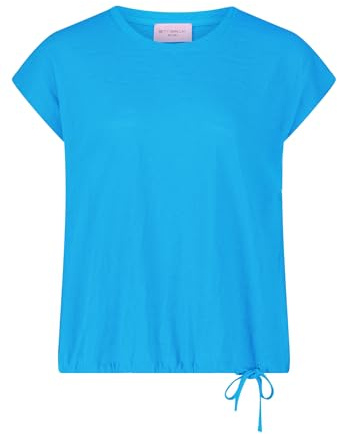Betty Barclay Damen Strukturshirt mit Tunnelzug 48, Blue Aster