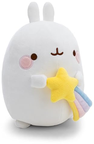 NICI Kuscheltier MOLANG mit Sternschnuppe 16cm in Geschenkverpackung, Weiß