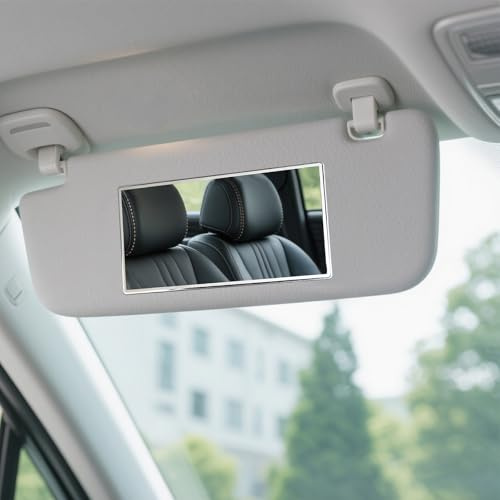 Ztolbriy HD Make-up Spiegel für Auto Sonnenblende – Selbstklebender Kosmetikspiegel aus Edelstahl | Universell & Tragbar | Klarer Blick ohne Faltenbildung