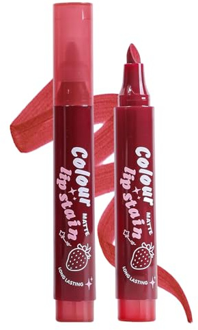 Sucritude Lip Stain Marker | Waterproof Lip Stain Tint Pencil - Smudge-Proof Tinted Lipstick, Highly Pigmented Makeup Supplies for Travel Party Daily