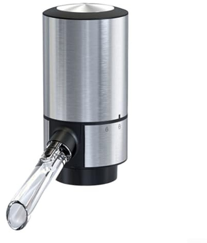 Vasiumic Automatic Electric Wine Aerator Dispenser Pump Stainless Steel Pourer Bar Tool Wine Decanter for Kitchen Home Party Use Wine Oxygenator, One Touch Wine Dispenser