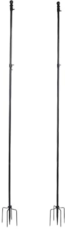 Stylebest Bodenfahnenmast, 10 Fuß Verdickter Fahnenmast aus Edelstahl für den Außenbereich mit 5-Zinken-Basis, für den Gartenhof