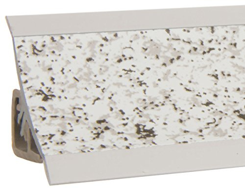 HOLZBRINK Küchenabschlussleiste Küchenleiste PVC Granit Hell Wandabschlussleiste Arbeitsplatten 23x23mm 2,5 m